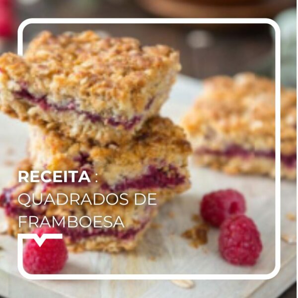 Quadrados de framboesa