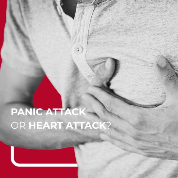 man holding his chest