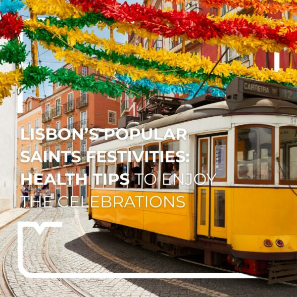 Lisbon train during Popular saints festivities